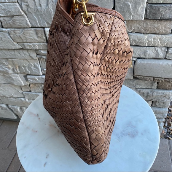 SOLD Salvatore Ferragamo Woven Leather Large Ceyla Gracy Hobo - Picture 6 of 15